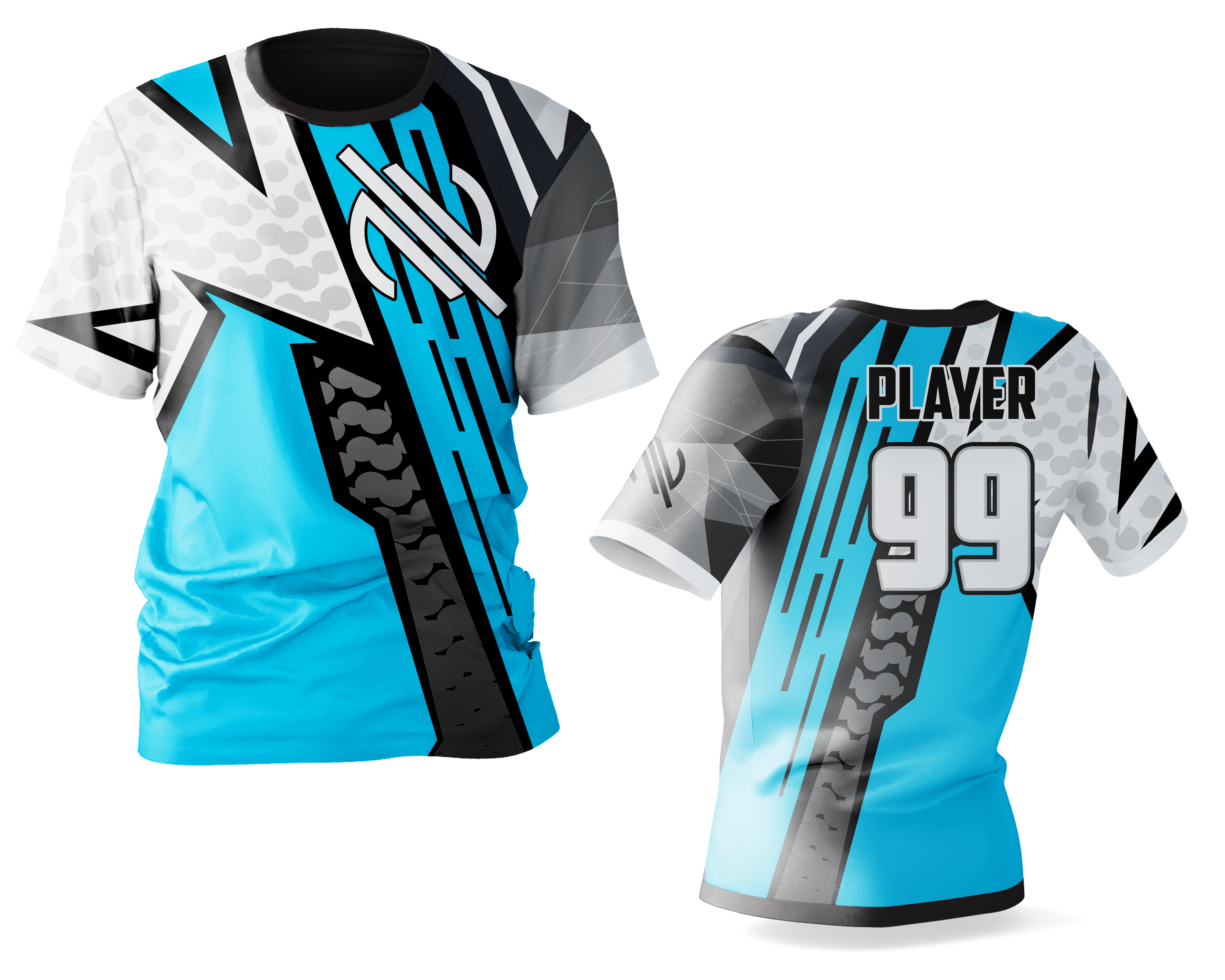 Download Full Dye Jersey Freestyle Bright Blue - Hover Apparel